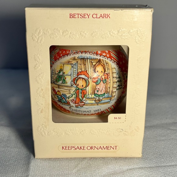 Betsy Clark Other - Betsy‎ Clark Hallmark Glass Keepsake Ornament 1981 Christmas Quilt Design